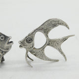 Cast .800 Grade Silver Artistic Fish Figurine Ornaments Vintage c1970s
