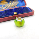 Sterling Silver and Coloured Glass Bead Charm Pendant Vintage c1970