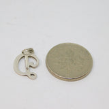 Sterling Silver Letter Initial D Charm Pendant Vintage c1970