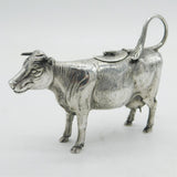 19th Century Dutch Sterling Silver Cow Creamer Jug Antique c1890s