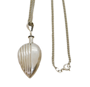 Sterling Silver Scent Bottle Form Pendant Necklace Vintage c1990s