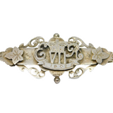 Sterling Silver Edward VII Coronation Sweetheart Brooch Antique 1901 Birmingham