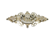 Sterling Silver Edward VII Coronation Sweetheart Brooch Antique 1901 Birmingham