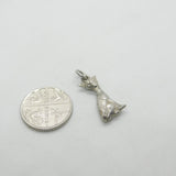 Sterling Silver Siamese Cat Charm Pendant Vintage c1970