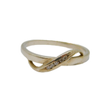 Sterling Silver Five Stone Set Spinel Twist Front Ring Modern c1990 Size N
