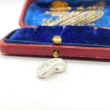 Sterling Silver Glass Paste Drop Charm Pendant Vintage c1970