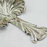 Victorian Sterling Silver Leaf Form Tea Caddy Spoon Antique 1838 Birmingham
