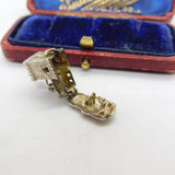 Sterling Silver Opening Wedding Couple in Church Charm Pendant Vintage c1970