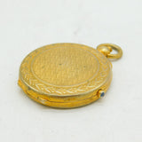 Edwardian Sterling Silver Gilt Floral Mirror Compact Fob Antique London