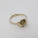 Sterling Silver Textured Front Studio Style Dress Band Ring Vintage c1970 Size P