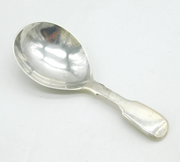Victorian Sterling Silver Fiddle Pattern Tea Caddy Spoon Antique 1844 London