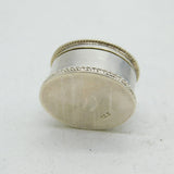 Sterling Silver & Jadeite Topped Pill Box Vintage c1970s
