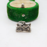 Sterling Silver House Charm Pendant Vintage c1970
