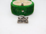 Sterling Silver House Charm Pendant Vintage c1970