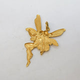 9ct Yellow Gold Art Nouveau Fairy Pendant Vintage c1970s