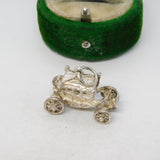 Sterling Silver Horse Carriage Charm Pendant Vintage c1970