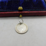 King William IV Sterling Silver 1 1/2 Penny Coin Charm or Pendant 1836 Antique
