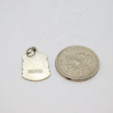 Sterling Silver Prestatyn Enamel Shield Souvenir Charm Pendant Vintage c1970