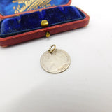 Sterling Silver Queen Victoria Threepence Coin Charm Pendant Vintage 1899