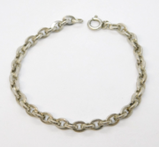 Italian .800 Standard Silver Curb Link Bracelet Vintage c1970 19cm Length