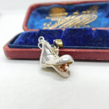 Sterling Silver Old Boot Charm Pendant Vintage c1970