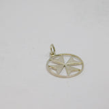 Sterling Silver Maltese Cross Charm Pendant Vintage c1970