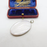 Sterling Silver and Mother of Pearl Charm Pendant Vintage c1970