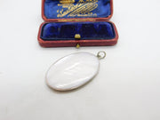 Sterling Silver and Mother of Pearl Charm Pendant Vintage c1970