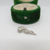 Sterling Silver Rose Flower Charm Pendant Vintage c1970