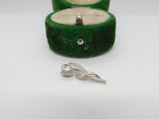 Sterling Silver Rose Flower Charm Pendant Vintage c1970