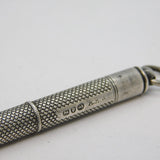 Victorian Sterling Silver Engine Turned Propelling Pencil Antique 1889