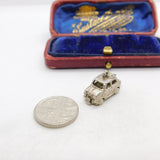 Sterling Silver Wheel in the Car Opening Charm Pendant Vintage c1970