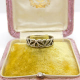 Sterling Silver Cut Out Stacking Ring Vintage c1970 Size M