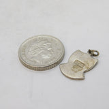 Sterling Silver Enamel Whitby Shield Charm Pendant Vintage c1970s