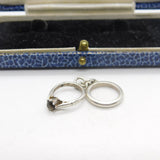 Sterling Silver Engagement & Wedding Ring Charm Pendant Vintage c1970