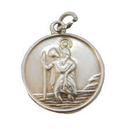 Sterling Silver St Christopher Travel Charm Pendant Vintage c1970s