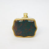 Victorian 9ct Gold Cased Floral Pattern Bloodstone Seal Fob Pendant Antique