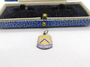 Sterling Silver & Enamel Stratford-On-Avon Charm Pendant Vintage c1970