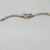 Sterling Silver 6 Citrine & 3 Garnet Panel Form Collar Necklace Modern c1990