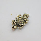 Continental .800 Silver Cuckoo Clock Form Charm Pendant Vintage c1970s