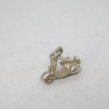 Sterling Silver Vespa Motorbike Charm Pendant Vintage c1970