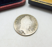 King William III Bristol Mint .925 Silver Shilling Coin c1696 Fair-Worn Antique