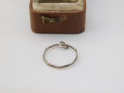 Sterling Silver Planished Ring Charm Pendant Vintage c1970