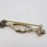Edwardian Gold & Sterling Silver Floral Sweetheart Brooch Antique 1906 Bham