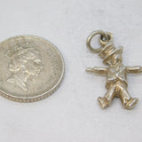 Sterling Silver Clown Entertainer Dancer Charm Pendant Vintage c1970