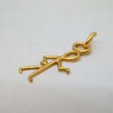 9ct Yellow Gold Stick Man Style Charm Pendant Vintage c1970s
