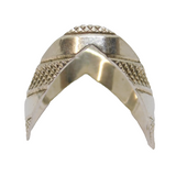 Sterling Silver Patterned Textured ZigZag Dress Ring Vintage c1970 Size N
