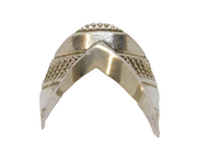 Sterling Silver Patterned Textured ZigZag Dress Ring Vintage c1970 Size N