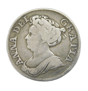 Queen Anne Silver 4th Bust Shilling Coin Antique 1711 Fair Condition