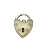Sterling Silver Heart Lock Clasp Charm Pendant Contemporary c1990